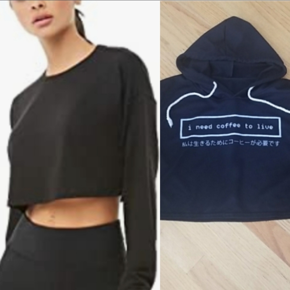 Need coffee to live crop top